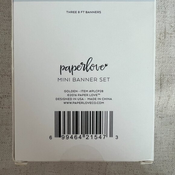 Paper Love Mini Banner Set - Gold | Perfect for Gender Reveals, Birthdays - Picture 6 of 11